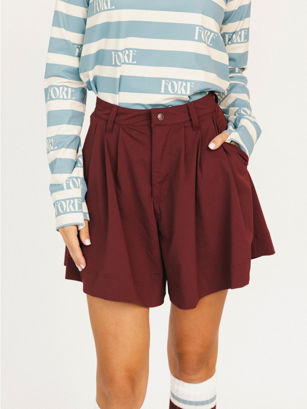 NWOT Fore All Eleanor Short in Merlot
